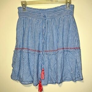 Women’s Nautica soft stretchy blue stripe elastic skirt Size Small